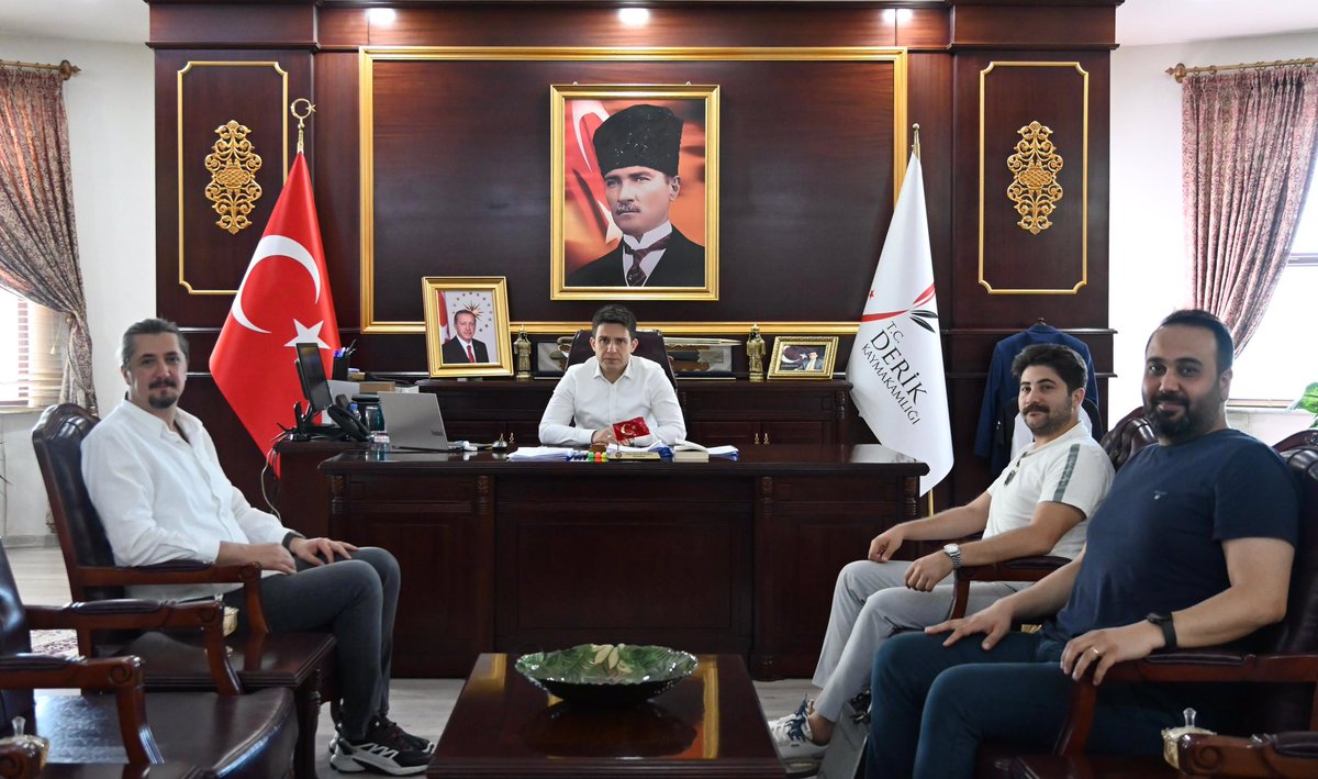 T.C. Derik Kaymakamlığı (@derikkaymakam) on Twitter photo SorBANA Yapay Zeka Sistemleri şirket yöneticilerinden Ali Kürşat Bozbaş, Oğuz Kaan Karacan ve Kamil Günalan, Kaymakamımız <a href="/yemrebayrakli/">Yunus Emre Bayraklı</a>’yı makamında ziyaret ettiler.
<a href="/TC_icisleri/">T.C. İçişleri Bakanlığı</a>
<a href="/Mardin_Valiligi/">Mardin Valiliği</a>
<a href="/iletisim/">T.C. İletişim Başkanlığı</a> SorBANA Yapay Zeka Sistemleri şirket yöneticilerinden Ali Kürşat Bozbaş, Oğuz Kaan Karacan ve Kamil Günalan, Kaymakamımız <a href="/yemrebayrakli/">Yunus Emre Bayraklı</a>’yı makamında ziyaret ettiler.
<a href="/TC_icisleri/">T.C. İçişleri Bakanlığı</a>
<a href="/Mardin_Valiligi/">Mardin Valiliği</a>
<a href="/iletisim/">T.C. İletişim Başkanlığı</a>