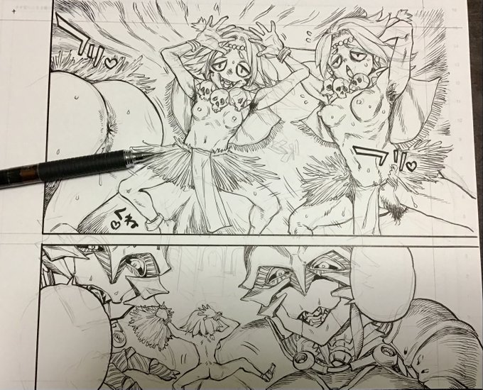 ペン入れするとますますラヂヲヘッド先生のエロ同人誌に出てくるキャラみたいになる。 