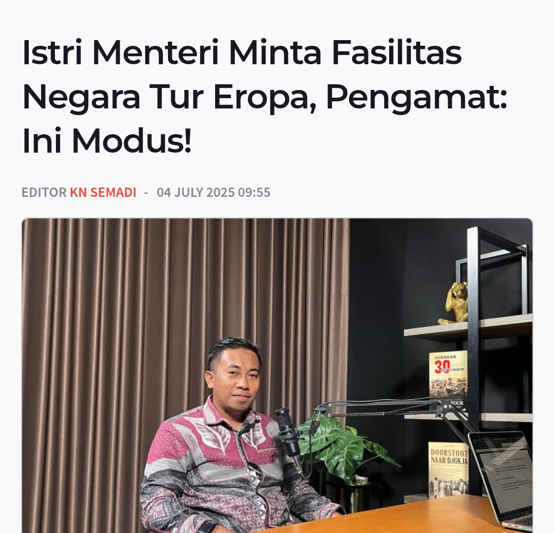 ⚠️Buntut Viralnya Surat Kunjungan Istri Menteri UMKM ke Eropa. Maman Abdurrahman, Akan Datangi KPK
@Prabowo
Agustina Hastarini #ReshuffleMenteriUMKM