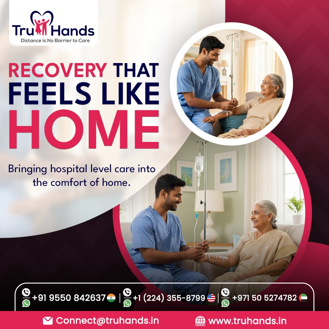 TruhandsA's tweet image. Hospital-level recovery, in the comfort of your home.
TruHands makes healing easier, safer, and more personal. 

+91 9550 842637 | 🌐 truhands.in
📧 Connect@truhands

#TruHands #HomeCare #RecoveryAtHome #PostHospitalCare #ElderlySupport #HomeNursing #HealthcareAtHome