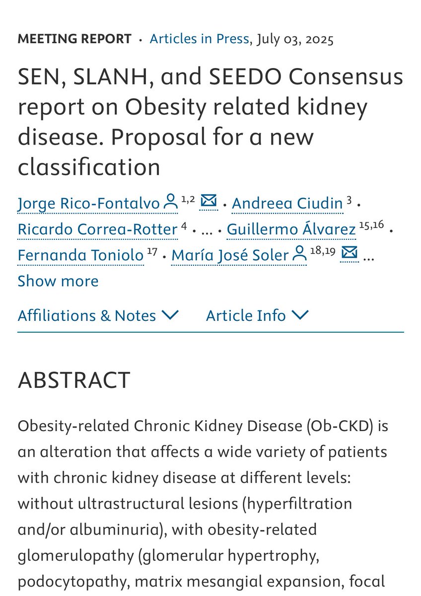 Sharing our Consensus report <a href="/SENefrologia/">S.E.N. Nefrología</a> <a href="/SLANH_/">SLANH</a> <a href="/SociedadSeedo/">SEEDO</a> on Obesity related kidney disease. Proposal for a new classification - Kidney International kidney-international.org/article/S0085-…
Fighting together against #obesity &amp; #kidneydisease