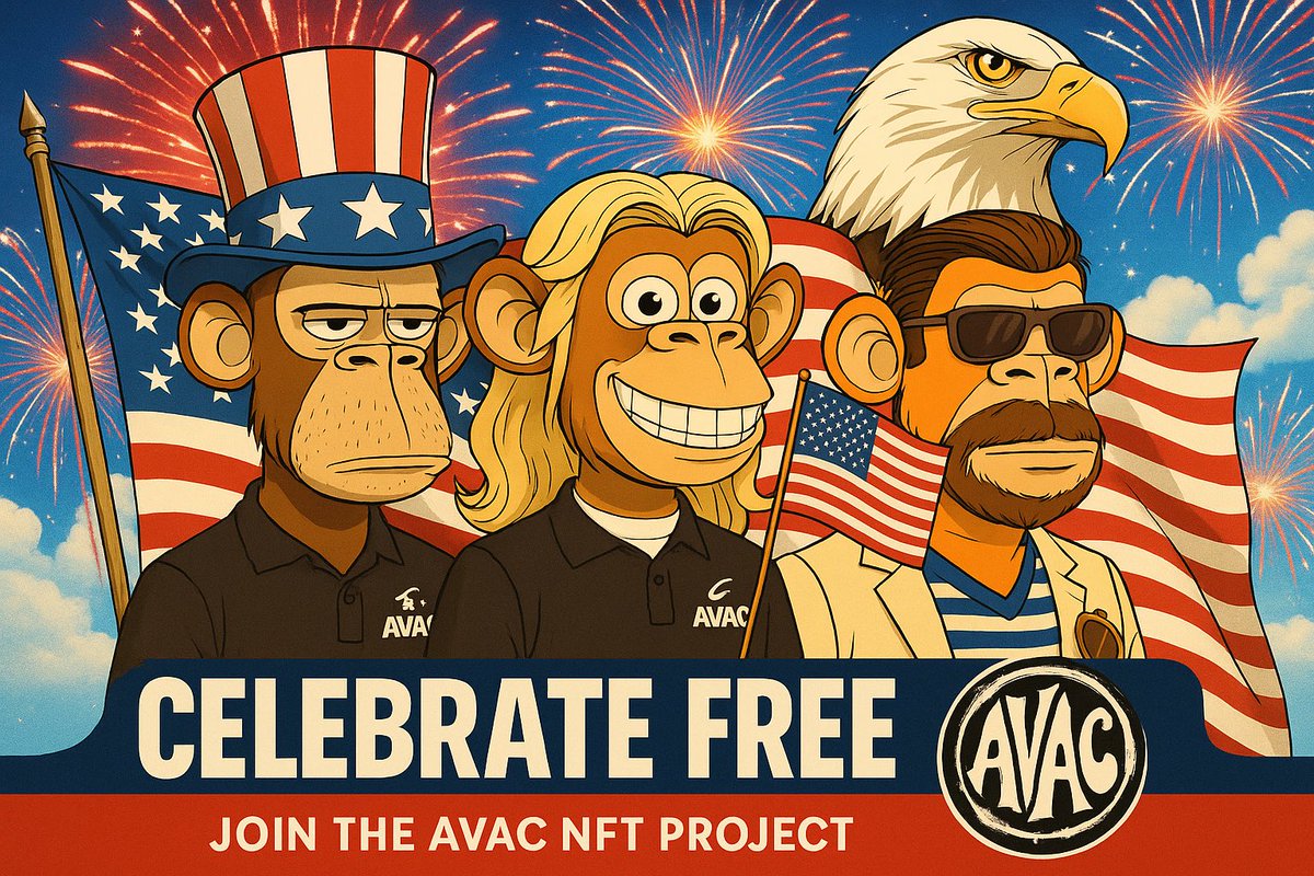 AVAC_NFT's tweet image. Join us today as we CELEBRATE FREE and mark this day, July 4th, a day in which America began 249 Years ago. 

America is back — stronger, prouder, and greater than ever before. 🇺🇸