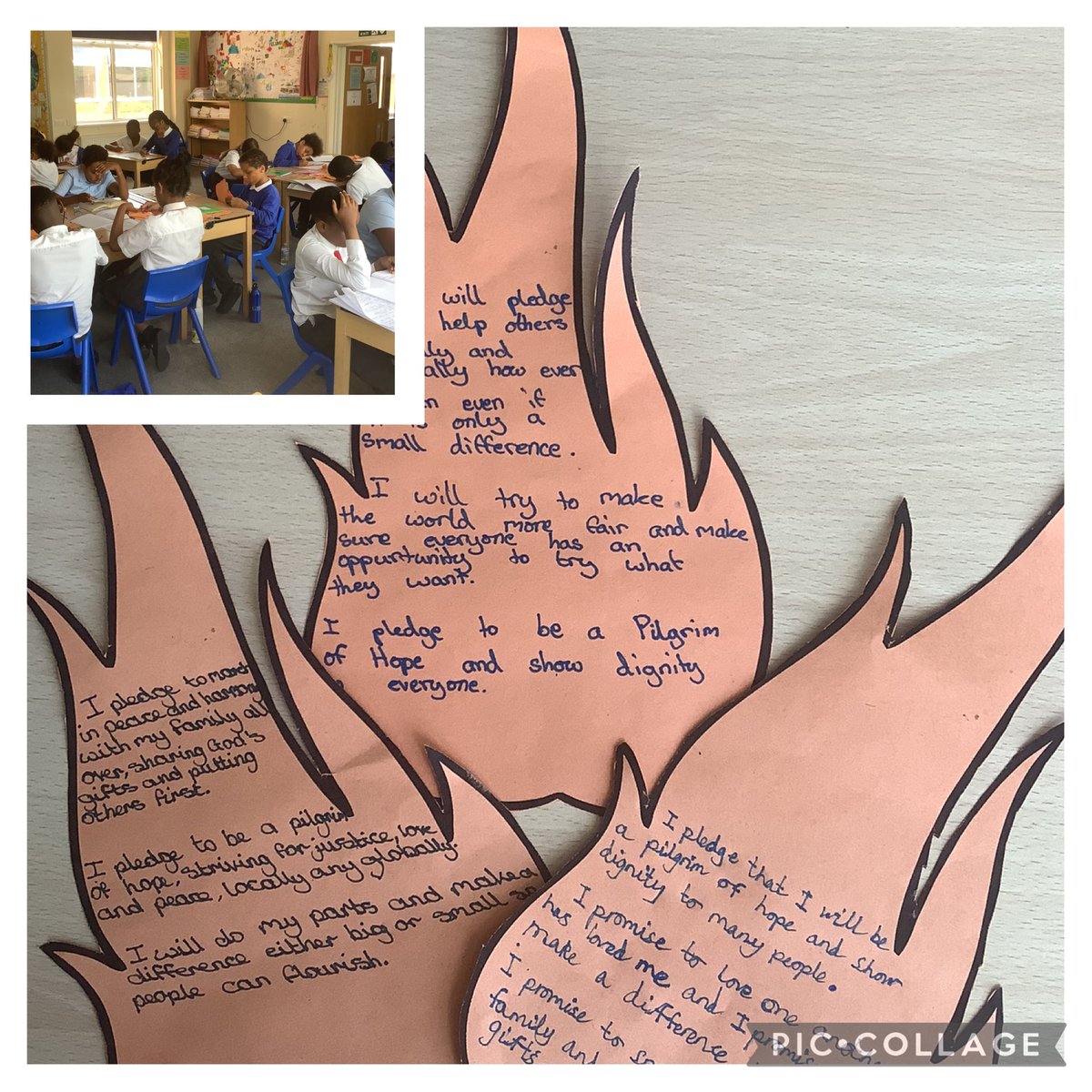 ChadPrimary's tweet image. Our Year 6 pupils wrote their own pledges on how they will be Pilgrims of Hope this Jubilee Year, inspired by the principles of Catholic Social Teaching. ✨@CAFODSchools
A beautiful expression of faith, action and hope for the future. #JubileePledgeDay #CatholicSocialTeaching