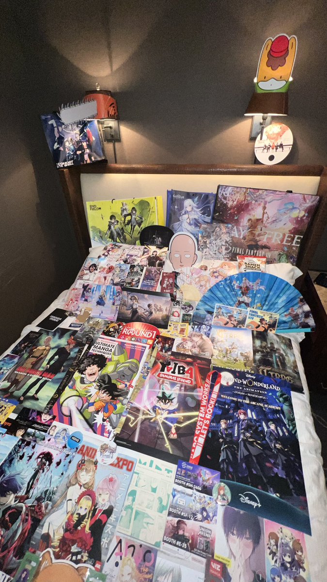 Um… I think my Day 1 freebie haul out did last year’s Anime Expo haul by a looooong shot. Emphasis on FREEEEE~ #AX2025 #haul #freebies #LoveandDeepspace