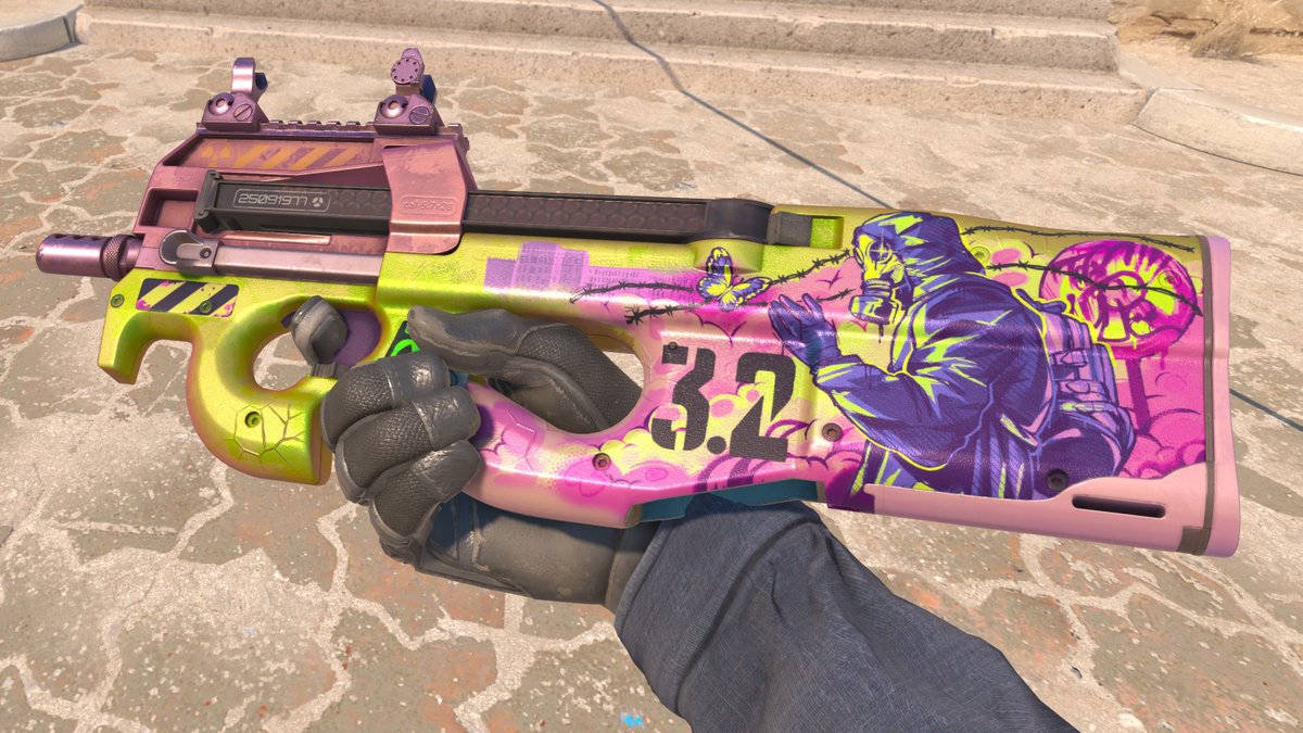 Creatorius1's tweet image. P90 | 3.2 SIGN V4 @CounterStrike 
steamcommunity.com/sharedfiles/fi…
#Cache