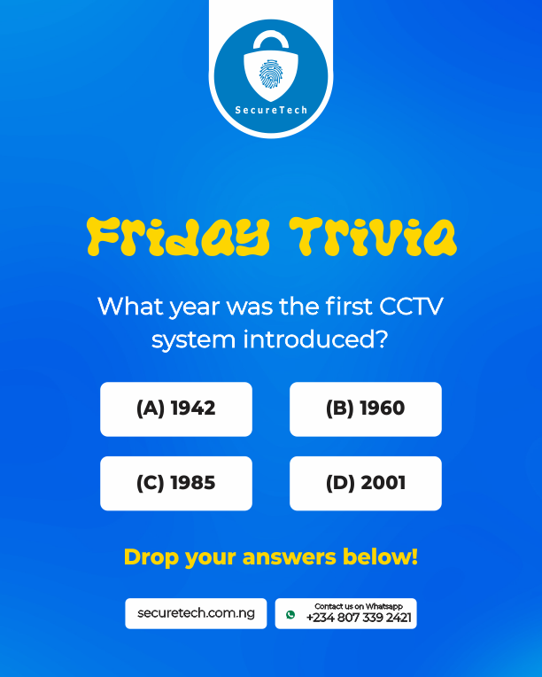 SecureTechNig's tweet photo. Put your security brain to the test!
First person to get it right gets a virtual high five ✋
#FridayBuzz #SecureTrivia https://t.co/IssYR5QVVK