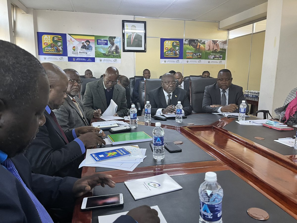 The Chief Secretary to the President and Cabinet, Dr Martin Rushwaya, accompanied by his staff from the Office of the President and Cabinet meets with the Ministry of Skills Audit and Development to have an appreciation of the environment in which the Ministry operates and