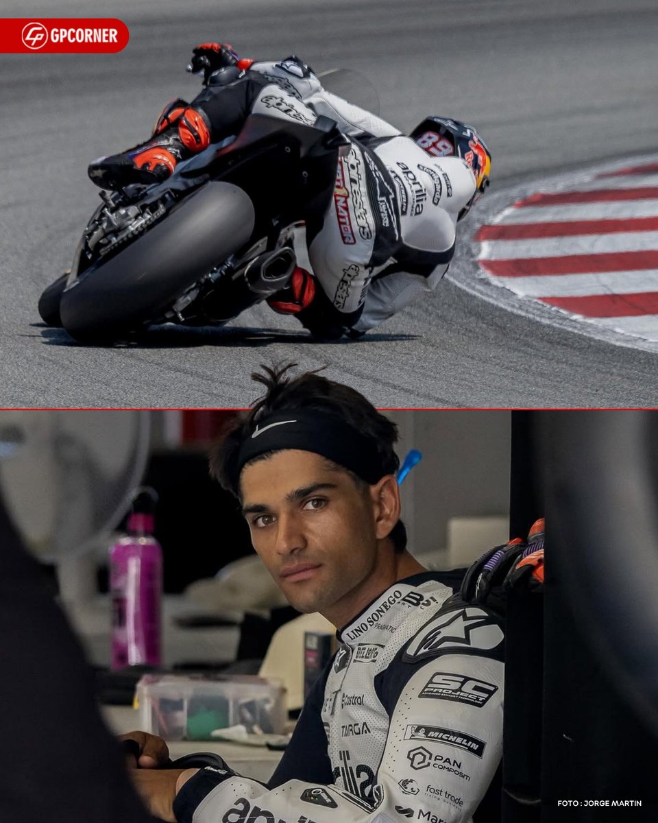 Akhirnya setelah tiga bulan Martin kembali geber motor di Catalunya dengan Aprilia RSV4🔥

#JorgeMartin #Aprilia