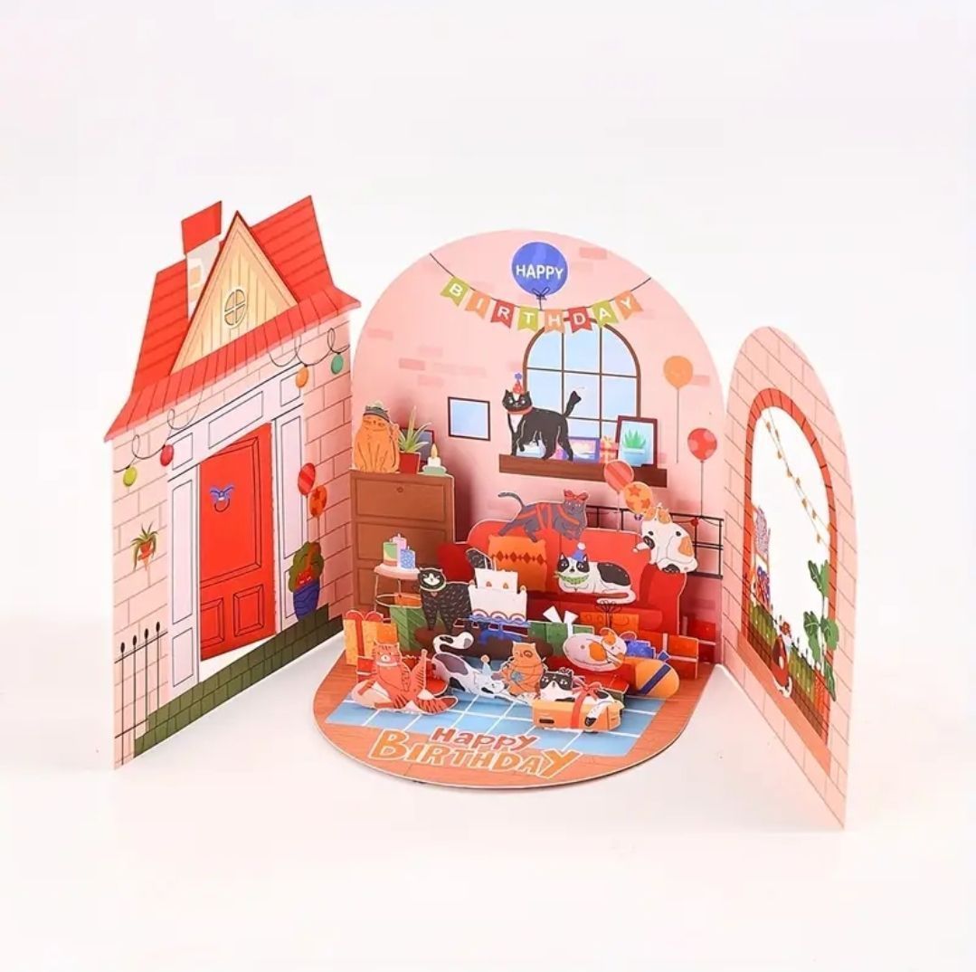 Celebrate a special #birthday with a touch of whimsy and affection with our 3D Cat #Birthday Pop-Up #Greeting #Card ebay.us/m/3I3E8D #ShopQuirkyHour #bizbubble #ukbiz #UKHashtags #UkSmallBiz #firsttmaster #ATSocialMedia #UKGiftHour #UkBizLunch #uk