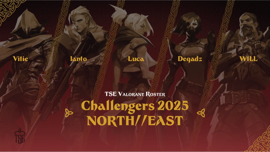TSE (@tseofficials) on Twitter photo π¨BIG NEWS...
We're very proud to announce our new roster that will represent TSE in their debut VCL split.
<a href="/iantoVAL/">ianto</a> (IGL) π΄σ §σ ’σ ·σ ¬σ ³σ Ώ
<a href="/lucaavalorant/">luca</a> (Duelist) π¬π§
<a href="/W1LL_FPS/">W1LL</a> (Flex) π¬π§
<a href="/deqadz/">Deq</a> (Smokes) π¬π§
<a href="/Vitie_/">vitie</a> (Sentinel) π·πΊ
<a href="/forrestvalorant/">Forrest</a> - Manager π¬π§
#CMONTSE <a href="/valleague_ne/">Samsung Odyssey Challengers NORTH//EAST</a> π¨BIG NEWS...
We're very proud to announce our new roster that will represent TSE in their debut VCL split.
<a href="/iantoVAL/">ianto</a> (IGL) π΄σ §σ ’σ ·σ ¬σ ³σ Ώ
<a href="/lucaavalorant/">luca</a> (Duelist) π¬π§
<a href="/W1LL_FPS/">W1LL</a> (Flex) π¬π§
<a href="/deqadz/">Deq</a> (Smokes) π¬π§
<a href="/Vitie_/">vitie</a> (Sentinel) π·πΊ
<a href="/forrestvalorant/">Forrest</a> - Manager π¬π§
#CMONTSE <a href="/valleague_ne/">Samsung Odyssey Challengers NORTH//EAST</a>