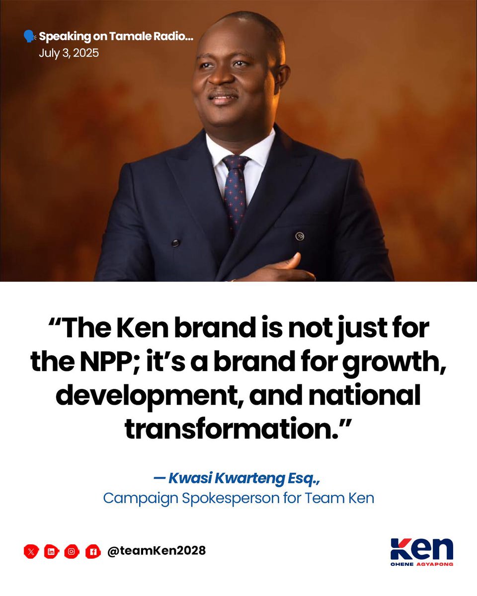Succinctly put!
<a href="/KwasiKwartengF/">Kwasi Kwarteng</a> <a href="/realKenAgyapong/">Ken O. Agyapong</a> 

#TheKenBrand
#iChooseKen
#WhyAlwaysKen
#GetKENnected
#LetKenBeKen
#Fr3Wonua