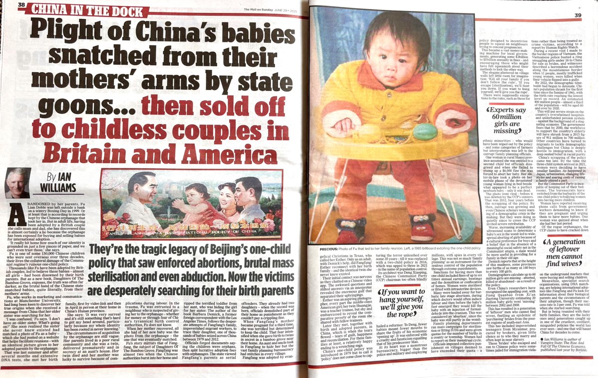 Ian Williams (@ianwill) on Twitter photo Congratulations to <a href="/BarbaraDemick/">Barbara Demick</a> for Daughters of the Bamboo Grove, her powerful new book on #China one-child policy, which inspired my <a href="/DailyMail/">Daily Mail</a> feature on the lasting legacy of one of the cruellest, misguided and costliest policies a govt has ever imposed on its people Congratulations to <a href="/BarbaraDemick/">Barbara Demick</a> for Daughters of the Bamboo Grove, her powerful new book on #China one-child policy, which inspired my <a href="/DailyMail/">Daily Mail</a> feature on the lasting legacy of one of the cruellest, misguided and costliest policies a govt has ever imposed on its people
