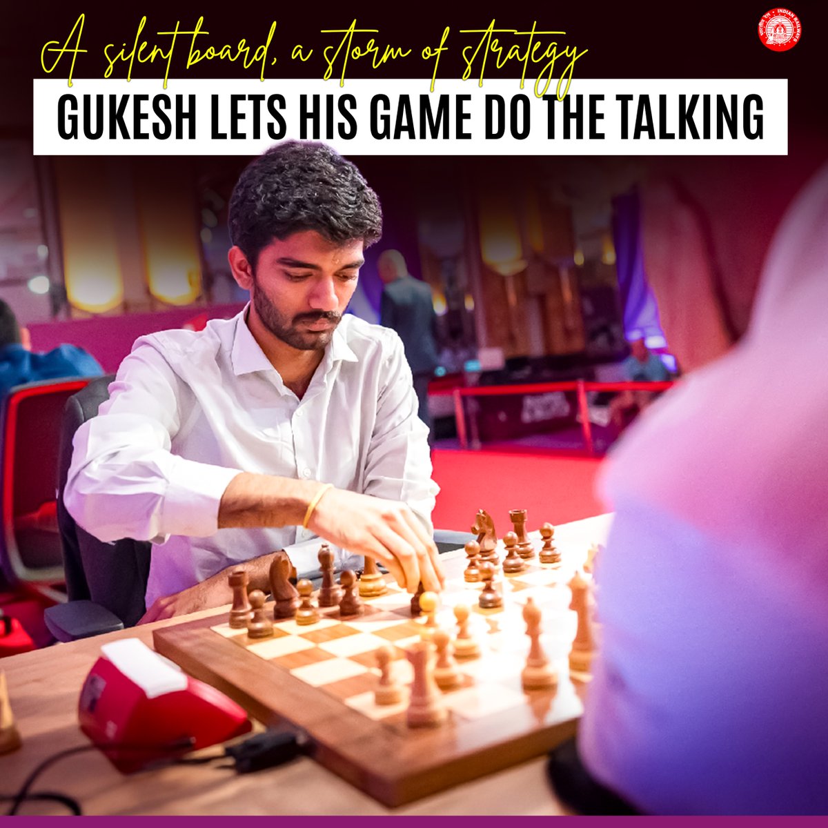 Gukesh checkmates Magnus, Indian Railways connects the nation, both making the right moves for India. 🇮🇳