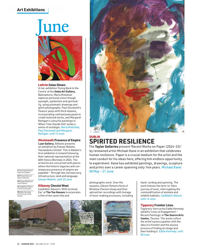 Irish Arts Review (@irishartsreview) on Twitter photo INCLUDE your EXHIBITION SCHEDULE in the AUTUMN 2025 EDITION of the IRISH ARTS REVIEW (On Sale 22 AUGUST) Please send a 200 word press release + hi-res jpegs/tiffs (300dpi) captioned with the artist's name to production@irishartsreview.com by close of business today Friday 4 July INCLUDE your EXHIBITION SCHEDULE in the AUTUMN 2025 EDITION of the IRISH ARTS REVIEW (On Sale 22 AUGUST) Please send a 200 word press release + hi-res jpegs/tiffs (300dpi) captioned with the artist's name to production@irishartsreview.com by close of business today Friday 4 July