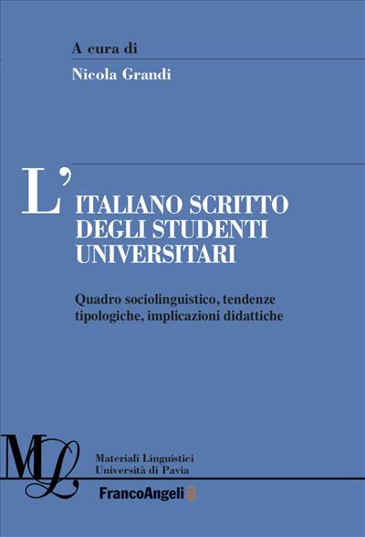 #NovitàBibliografiche
🔸F. Ferrucci, Parole per orientarsi nella società della conoscenza, Cesati
🔹N. Grandi (a cura), L’italiano scritto degli studenti universitari. Quadro sociolinguistico, tendenze tipologiche, implicazioni didattiche, Franco Angeli

🌐bit.ly/3CYOEpk