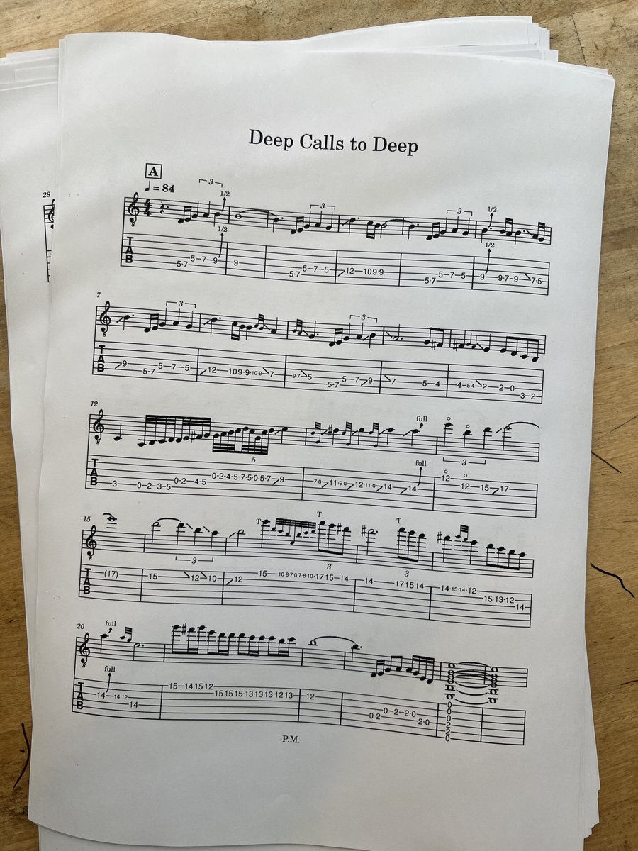 I'm really excited! I've sold a printed copy of all my Presence guitar tabs :) I think this might be the first, or possibly second ever in the several years it has been up my website. It's really nice to know someone fancies having a crack at the tunes! Printed and digital sheet
