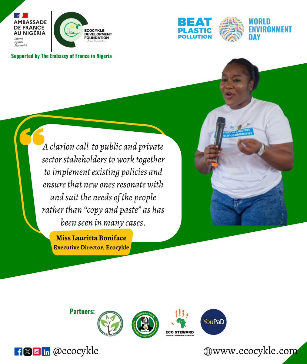 ecocykle's tweet image. Policies shouldn’t just exist on paper — they should work for the people.
We’re calling on public and private sector stakeholders to not only implement existing policies but to co-create new ones that reflect the true needs and lived realities of our communities.
#PolicyInAction
