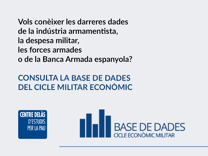 A la Base de Dades sobre el Cicle Econòmic Militar podeu consultar dades actualitzades sobre despesa militar, comerç d'armes, indústria militar, finançament de les armes i forces armades
👉database.centredelas.org/bbdd/