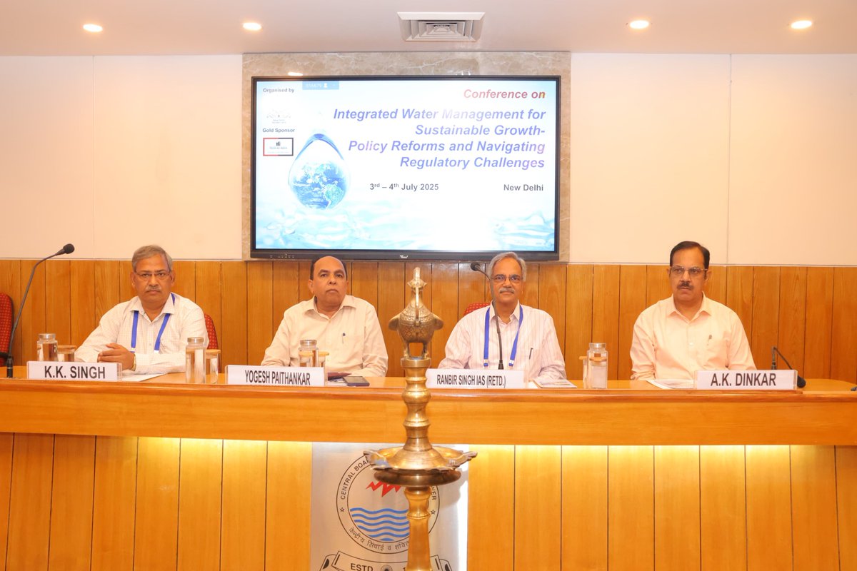 Brahmaputra Board Chairman, Dr. Ranbir Singh, attended the Conference on "Integrated Water Management for Sustainable Growth: Policy Reforms and Navigating Regulatory Challenges" held on July 3rd-4th, 2025, organized by the Central Board of Irrigation and Power (CBIP) at CBIP,