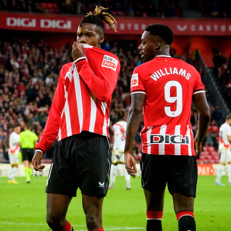 Athletic_en's tweet photo. 💥 Nico Williams signs eight-year contract extension at Athletic Club, until 2035. 

The red and white winger will stay the next ten seasons at the club of his heart and his release clause increase more than 50% over the previous one.

#NicoWilliams2035 #AthleticWIN 🦁