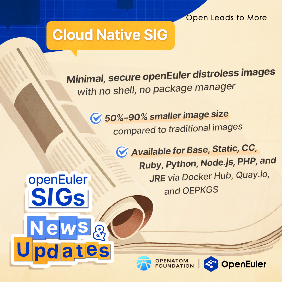 openEuler's tweet image. Trying to keep it simple: #openEuler&apos;s #distroless images cut the extras for secure, lightweight runtimes. Available for CC, Ruby, Python, &amp;amp; more.
Read more: linkedin.com/pulse/openeule…
#CloudNative #GrowwithopenEuler
