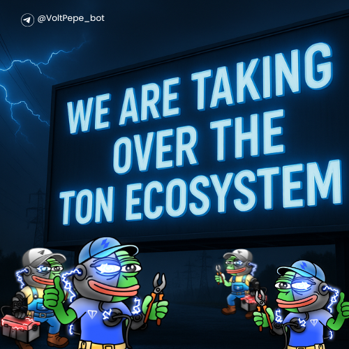 VoltPepe's tweet image. FAMS WE KEEP GROWING ⚡️

WE’RE HERE TO STAY AS THE #1 MEME PROJECT IN THE TON ECOSYSTEM! 💎

$VP ALL THE WAY TO THE MOON 🚀

#VoltPepe #VP #TON #TONFoundation #TONSociety #TONEcosystem #memecoinfam #PEPE