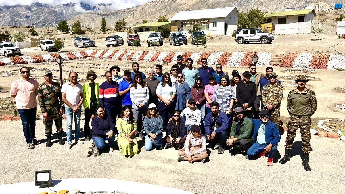 AdventuresO's tweet photo. June 25. A landslide near Chango stalled our convoy to Tabo. No access, no stays, just one call to Major Varun of the Dogra Scouts, and we were welcomed to Sumdo with hot meals, warm beds, and unforgettable kindness. Indian Army, we’re deeply grateful.@adgpi https://t.co/dcaheI2ylD