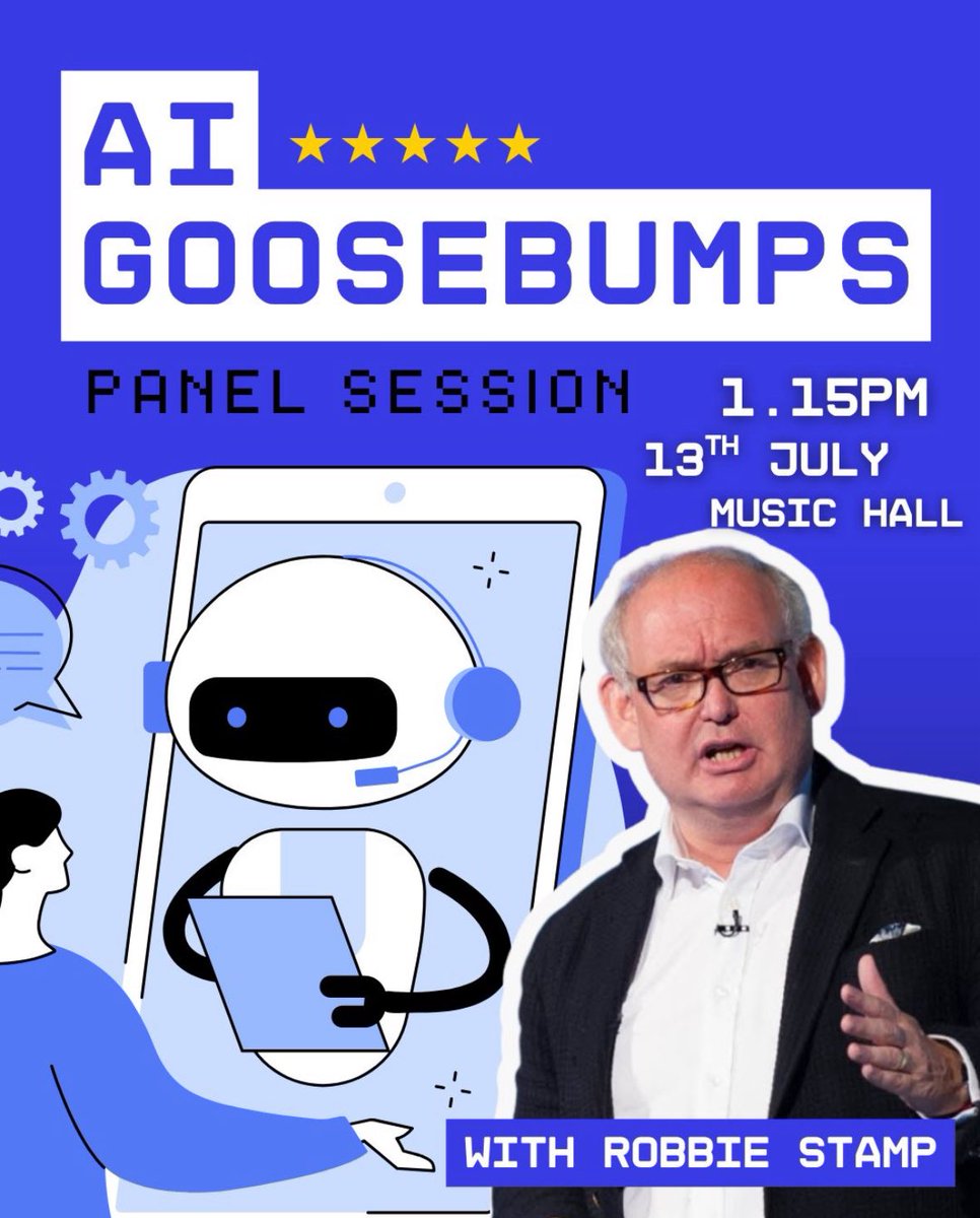 Byline Festival is running a live experiment on the limits of AI and humanity led by Robbie Stamp in the AI Goose Bumps Club on Sunday 13 July 

Don’t miss it!

Dance Discuss Laugh &amp; Change The World 

Full programme &amp; last tickets: 

bylinefestival.com