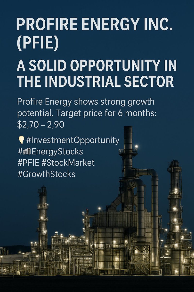 Fatih_Akia's tweet photo. Looking for a strong industrial investment? 

Profire Energy Inc. (PFIE) shows promise with a solid P/E ratio and growth prospects. Short-term target: $2.70. Ready to invest? 💡🚀

 #InvestmentOpportunity #EnergyStocks #PFIE #ProfireEnergy #InvestSmart #StocksToWatch https://t.co/UHm70m7Fkq
