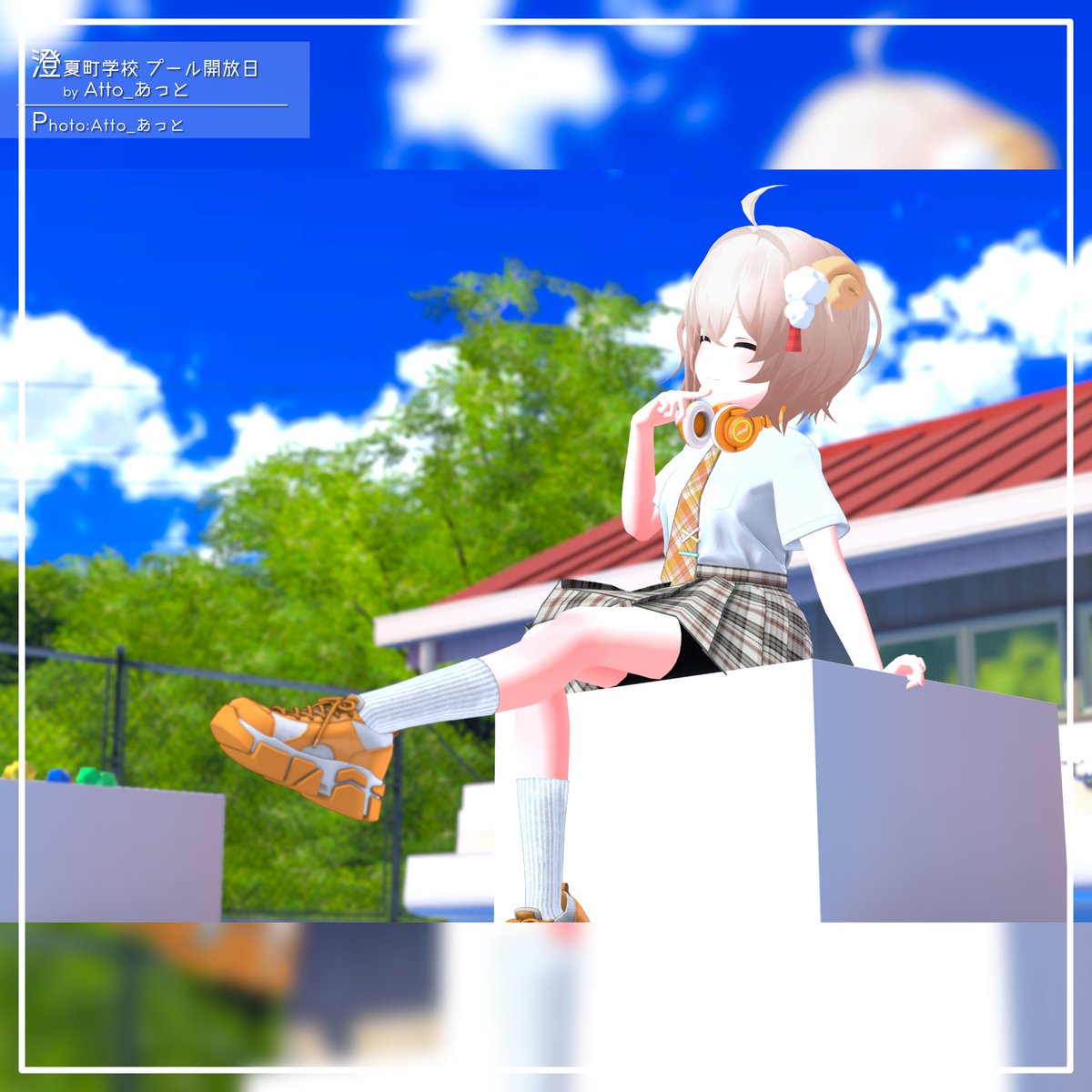 【6アバター対応】カジュアル制服コーデ+ヘッドホン付き！【PB設定済み】

有償での対応依頼でしなのちゃんとメープルちゃんに対応！！ヾ(:3ﾉｼヾ)ﾉ
夏の半袖制服としても使えるよ！！