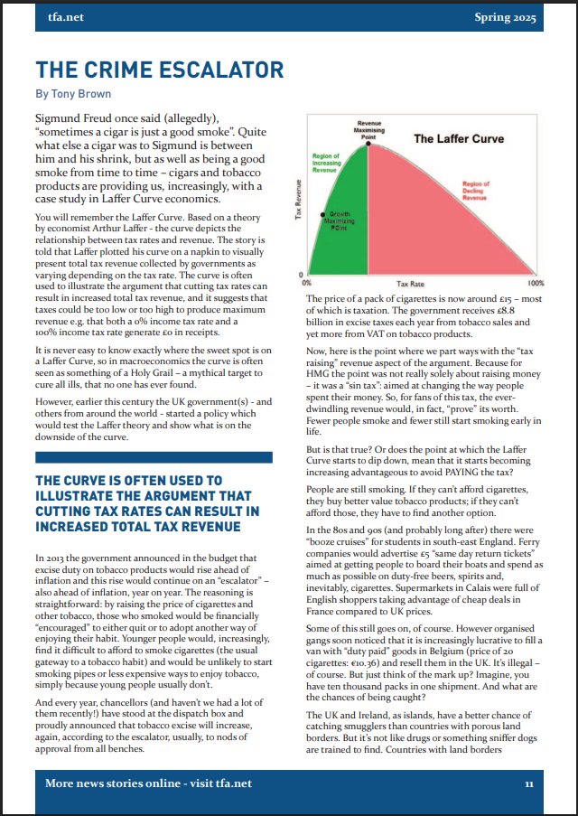 PremCommunicate's tweet image. A punchy article in the TFA (by Tony Brown) highlighting the counter-intuitive aspects of "sin taxation".