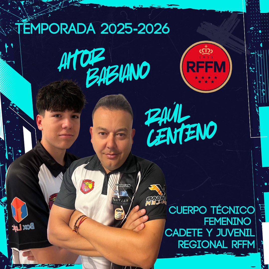 Raúl Centeno y Aitor Babiano, Cuerpo Técnico de los equipos Juvenil y Cadete Femenino de la EFS Ciudad de Torrejón.