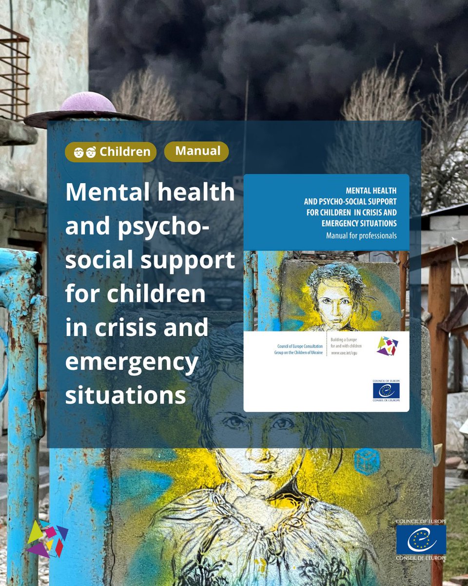 CoE Children (@coe_children) on Twitter photo Are you a professional working with children in crisis or emergency settings?
This 🆕 <a href="/coe/">Council of Europe</a> manual will boost your capacity to:
✅ Understand children’s needs
✅ Provide #MentalHealth & psychosocial support.
Adaptable to national contexts.
👉go.coe.int/qnQCD
#CoE4Children Are you a professional working with children in crisis or emergency settings?
This 🆕 <a href="/coe/">Council of Europe</a> manual will boost your capacity to:
✅ Understand children’s needs
✅ Provide #MentalHealth & psychosocial support.
Adaptable to national contexts.
👉go.coe.int/qnQCD
#CoE4Children