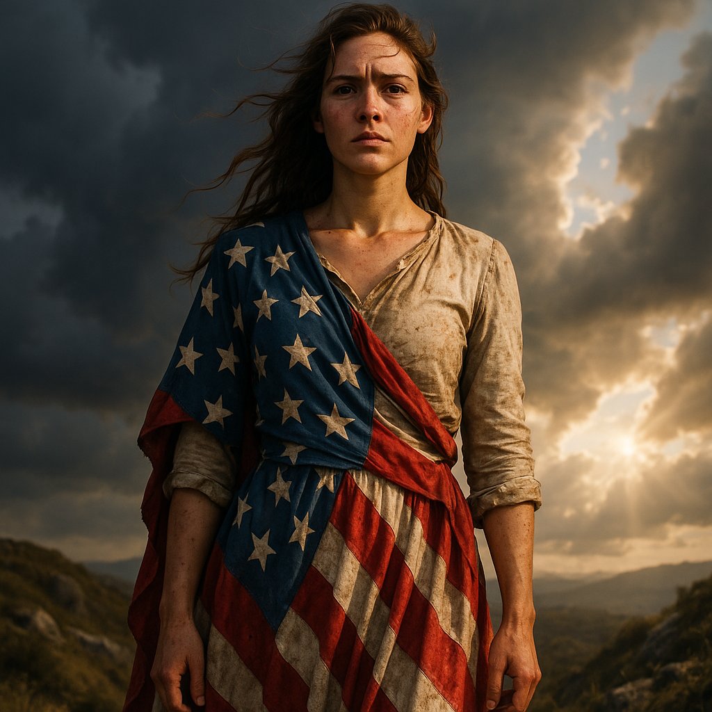 EssKayGee's tweet photo. America has always been shaped not by her struggles alone, but by how she rises to meet them:
"My girl America, stop, can't you see
It's not the circumstances that determine who you're gonna be 
But how you deal with these problems and pains that come your way."
- Mat Kearney https://t.co/H53kUibk6Q