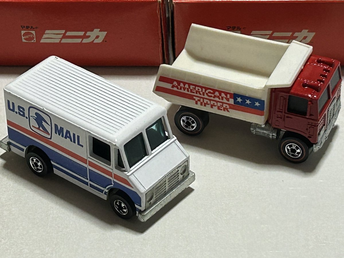 超美品 マテル ミニカ 型番40 青/白/赤　ハイウェイ清掃車 超美品 マテル ミニカ 型番40 青/白/赤 ハイウェイ清掃車 マテル