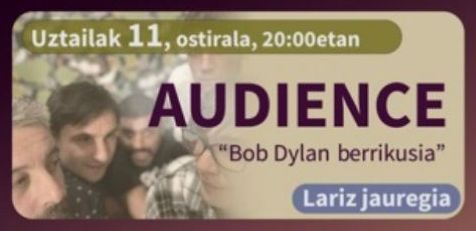 Datorren ostiralean, Uztailak 11, Elorrioko Musikaire Jaialdian!