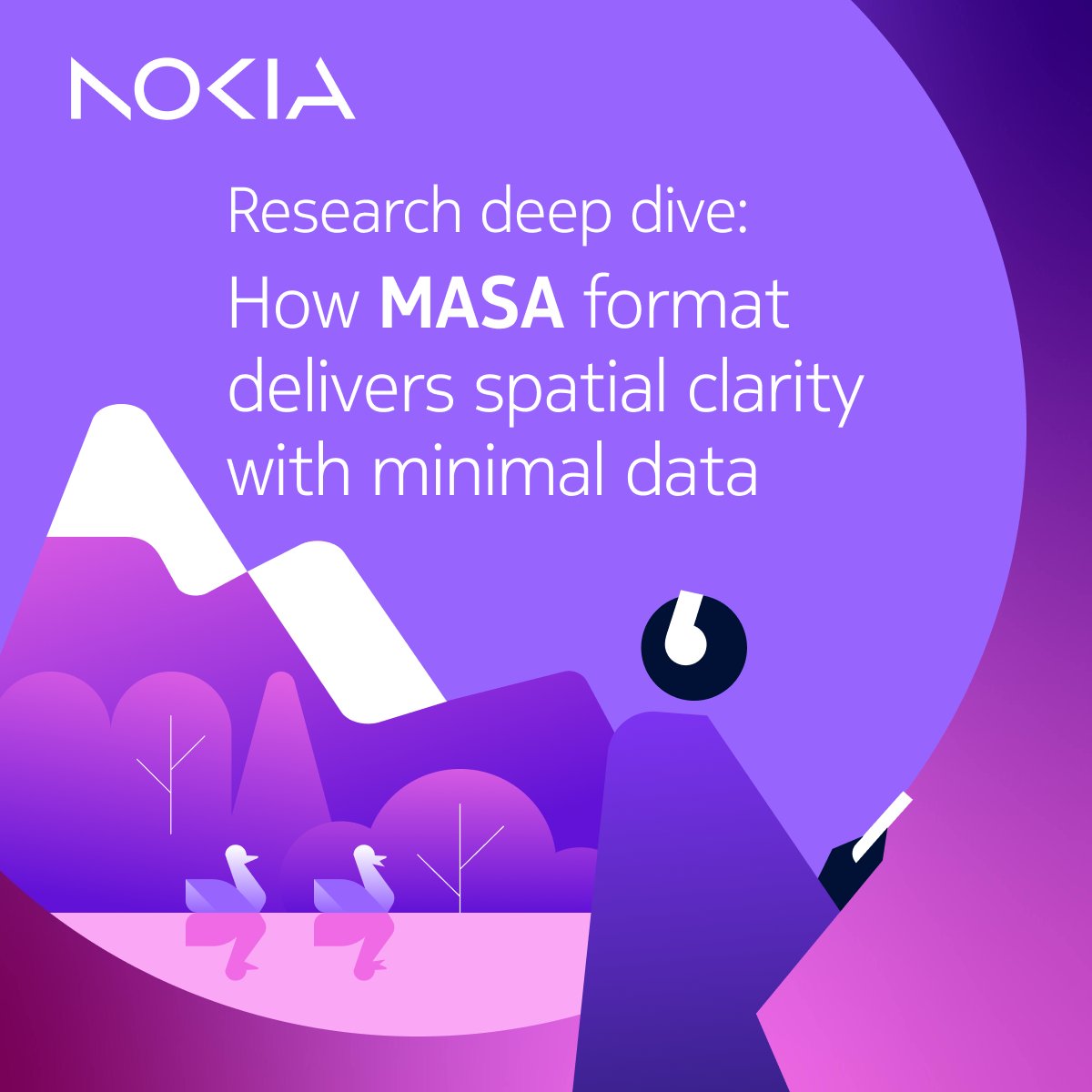 NokiaAudioTech's tweet image. 📱Immersive audio on mobile? It’s finally practical. 

The MASA format (metadata-assisted spatial audio), supported by the new IVAS codec, delivers high-quality spatial calls with optimal data. 

Flexible. Efficient. Clean. 

🔗 Read the research: nokia.ly/4knnHyr