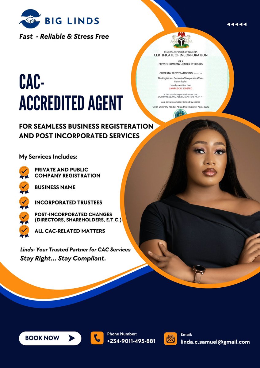 It is a number game and this tweet is doing numbers… so why not? 
Pls register your business today with CAC