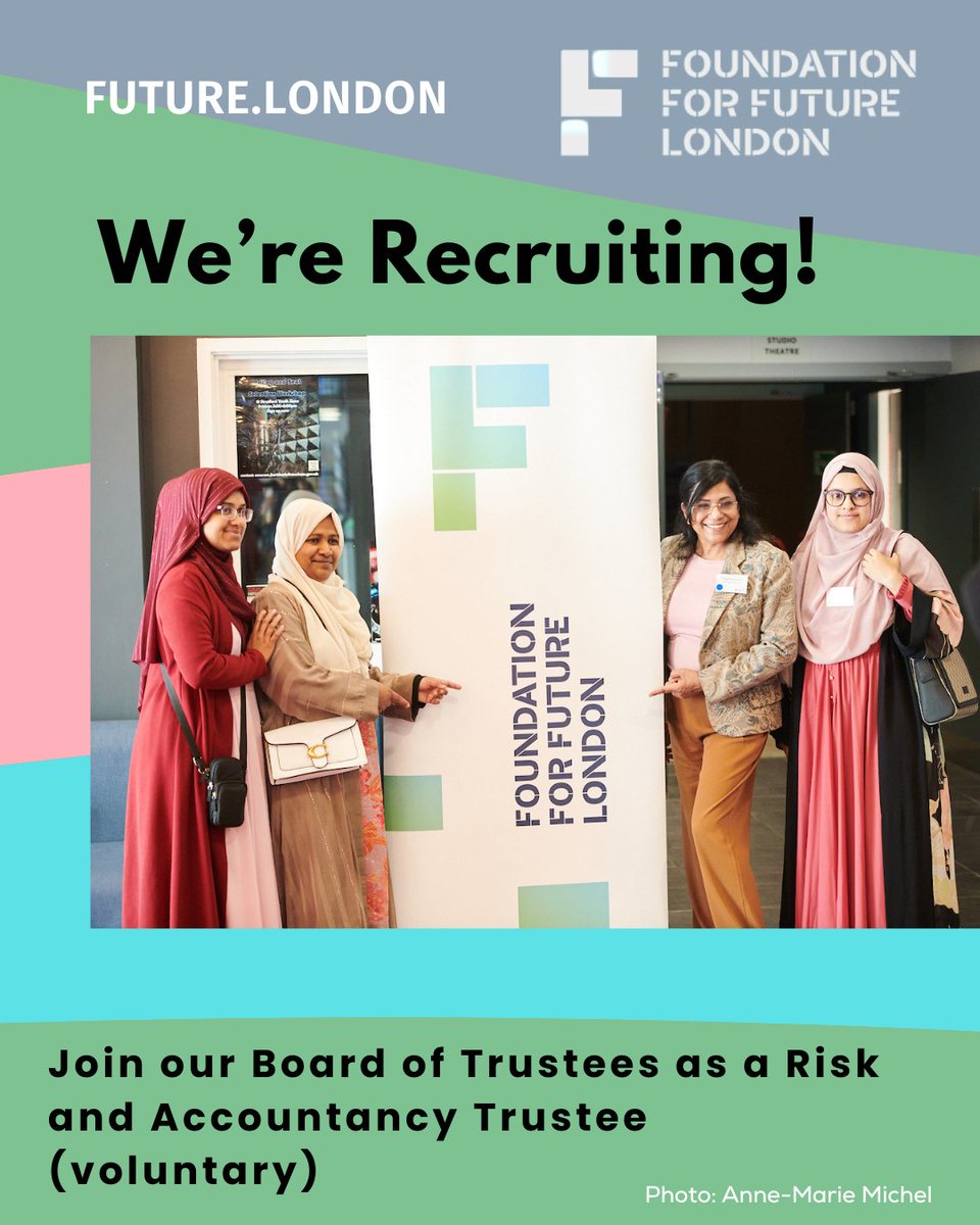 FdnFutureLondon's tweet image. We are recruiting a new Trustee with professional experience in finance, accountancy & risk management to join our Board of Trustees! You will bring professional expertise & passion for East London communities.
Apply now: future.london/article/were-r…
📸 Anne-Marie Michel