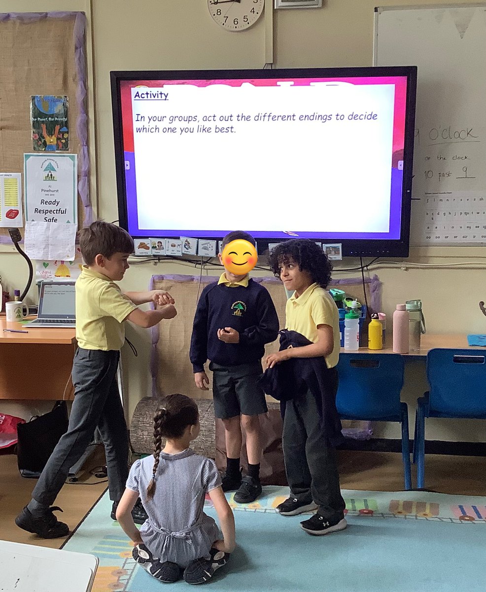 MissWhitehead7's tweet photo. Yew class had an very creative English lesson acting out alternative endings to Fantastic Mr Fox 🦊 @PinehurstP  #PinehurstEnglish https://t.co/y6xvLQTTKI