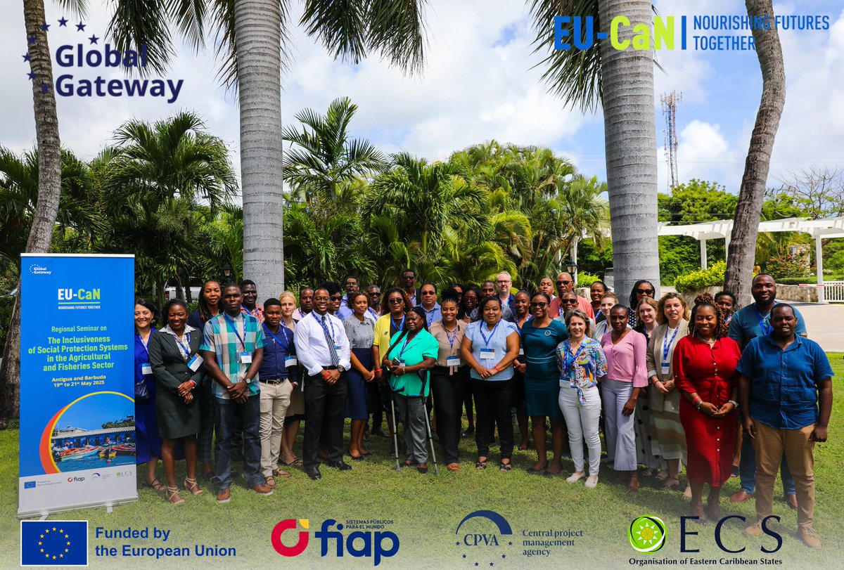 fiap_es's tweet photo. 🌱🐠 We work with @oecscommission to ensure insclusive social protection in agriculture & fisheries
🌎 Caribbean states joined a regional workshop to strengthen data-driven planning & empower youth & women
🇪🇺 Under the #EUCAN project
#FIAPNews 🗞️ https://t.co/rcwnUaJ46t https://t.co/m3XSPNPE3Q