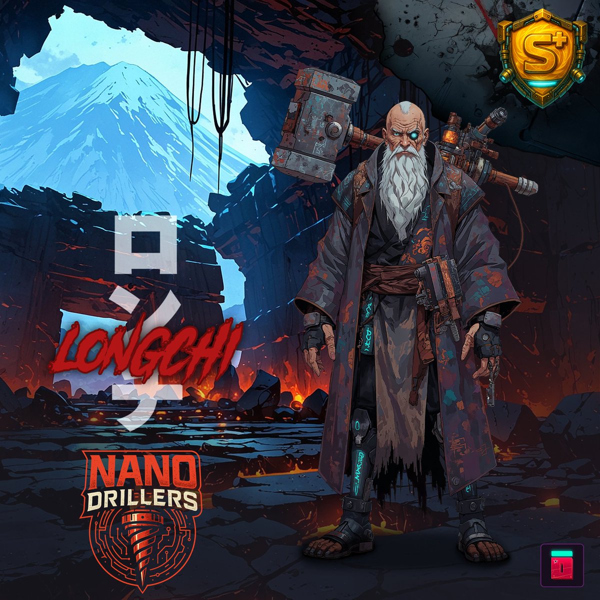 ⚒️ LONG CHI: The Eternal Forge Unveiled ⚒️

From the molten heart of Mt. Fuji 🌋 comes the first Nano Driller: Long Chi, a 164-year-old legend whose Oriharukon-infused limbs clank like ancient steel.

Wielding a volcanic hammer that shatters stone and willpower to reshape