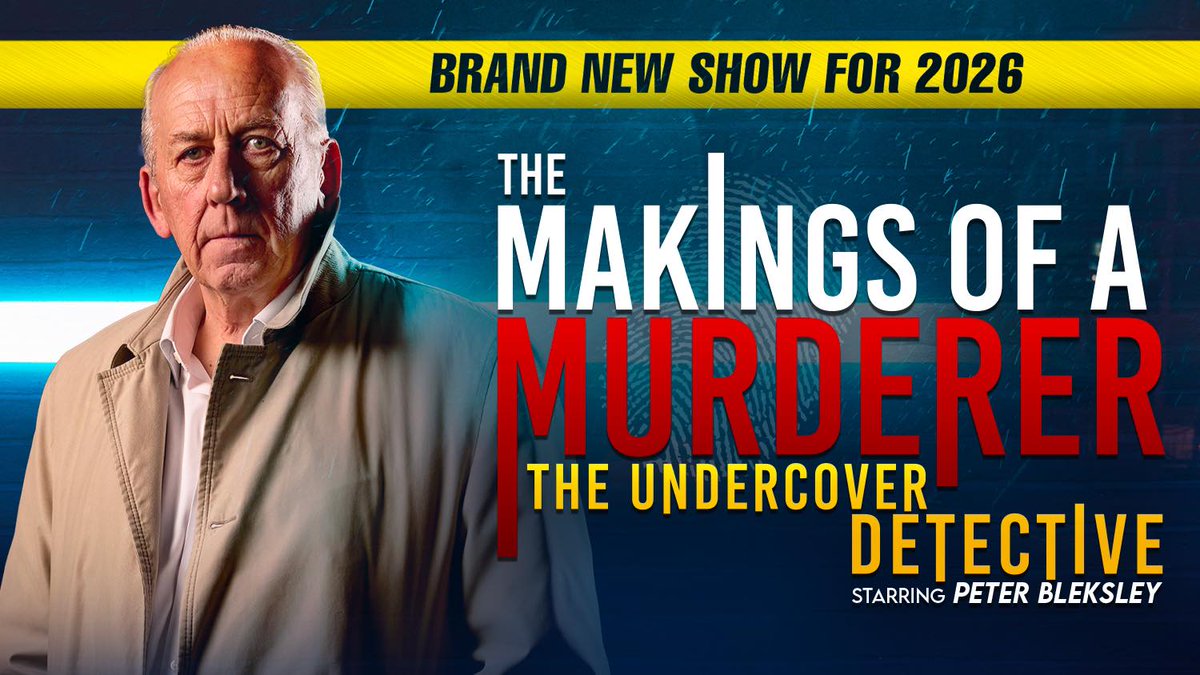 🚨 ON SALE NOW 🚨 

📆 Friday 16th October 2026
Join Peter Bleksley, a founding member of Scotland Yard’s undercover unit and former star of Channel 4’s Hunted, as he lifts the lid on the most dangerous and hidden aspects of murder investigations. 🕵️‍♂️