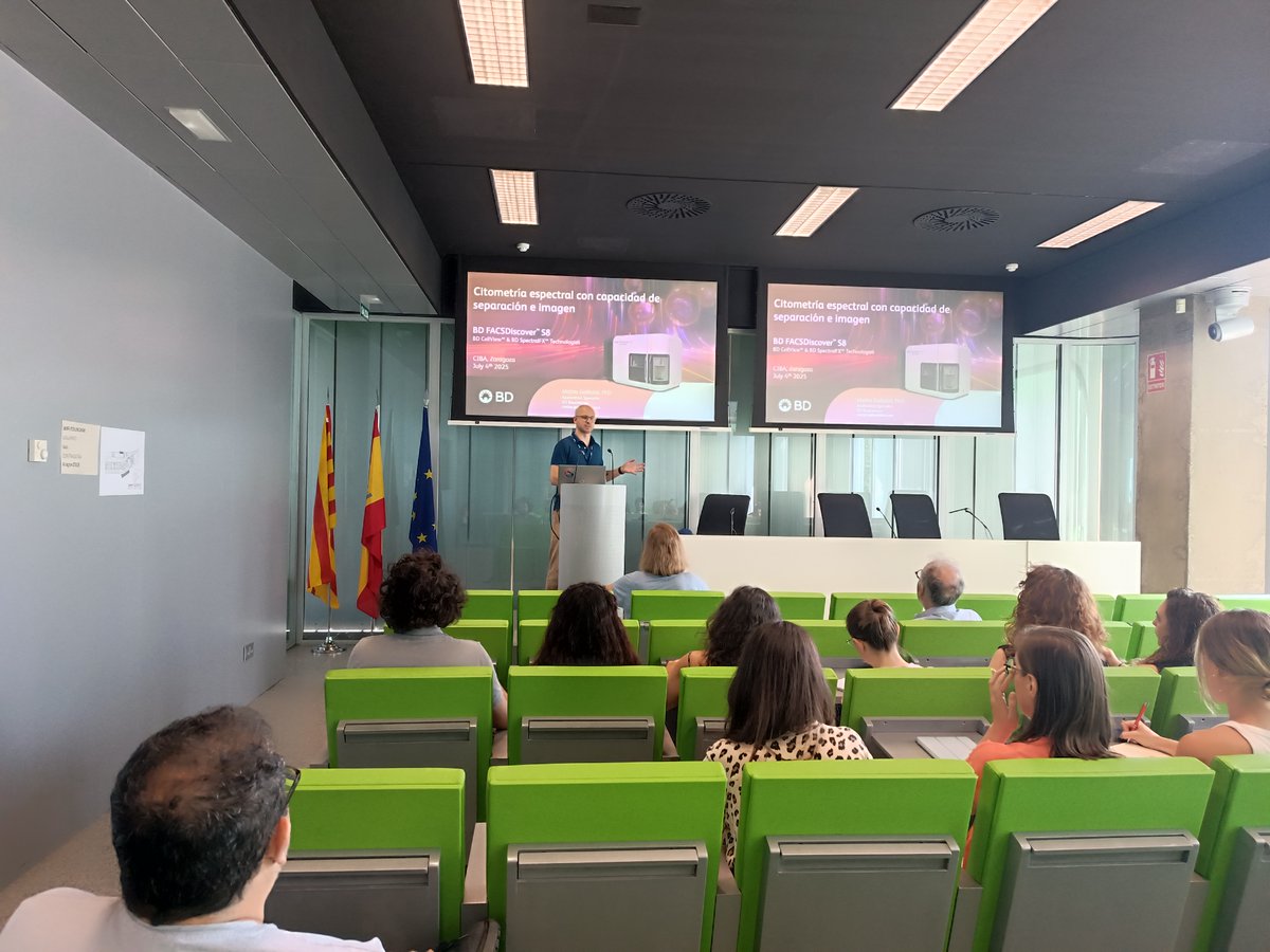 Hoy acogemos en el CIBA el seminario sobre "Citometría Espectral con capacidad de separación e imagen para Estudios de Single-Cell Multiomics", un equipamiento disponible en nuestro SCT de Citometría de Separación Celular y Citometría del IACS

🔗linkedin.com/feed/update/ur…