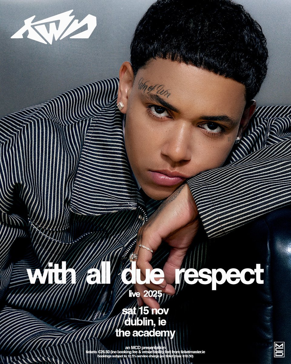 𝑶𝑵 𝑺𝑨𝑳𝑬 𝑵𝑶𝑾 ⭐️ Following the release of her highly acclaimed EP 'with all due respect', East London rising R&amp;B artist kwn plays a headline Academy, Dublin show on Saturday, 15th November 2025. 

BOOK NOW ➡️ bit.ly/kwn-TM