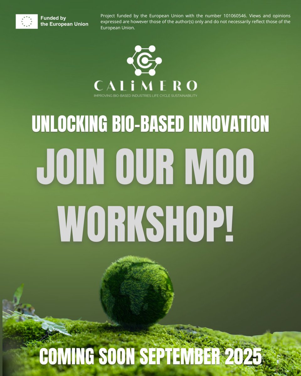 Calimero Project (@calimero_he) on Twitter photo π± Big news! This September, <a href="/CALIMERO_HE/">Calimero Project</a> will launch an Open Online Workshop (MOO) π₯οΈ on innovative LCA for bio-based systems.
π‘ Stay tuned to join the conversation on sustainability & the future of bioeconomy! π± Big news! This September, <a href="/CALIMERO_HE/">Calimero Project</a> will launch an Open Online Workshop (MOO) π₯οΈ on innovative LCA for bio-based systems.
π‘ Stay tuned to join the conversation on sustainability & the future of bioeconomy!