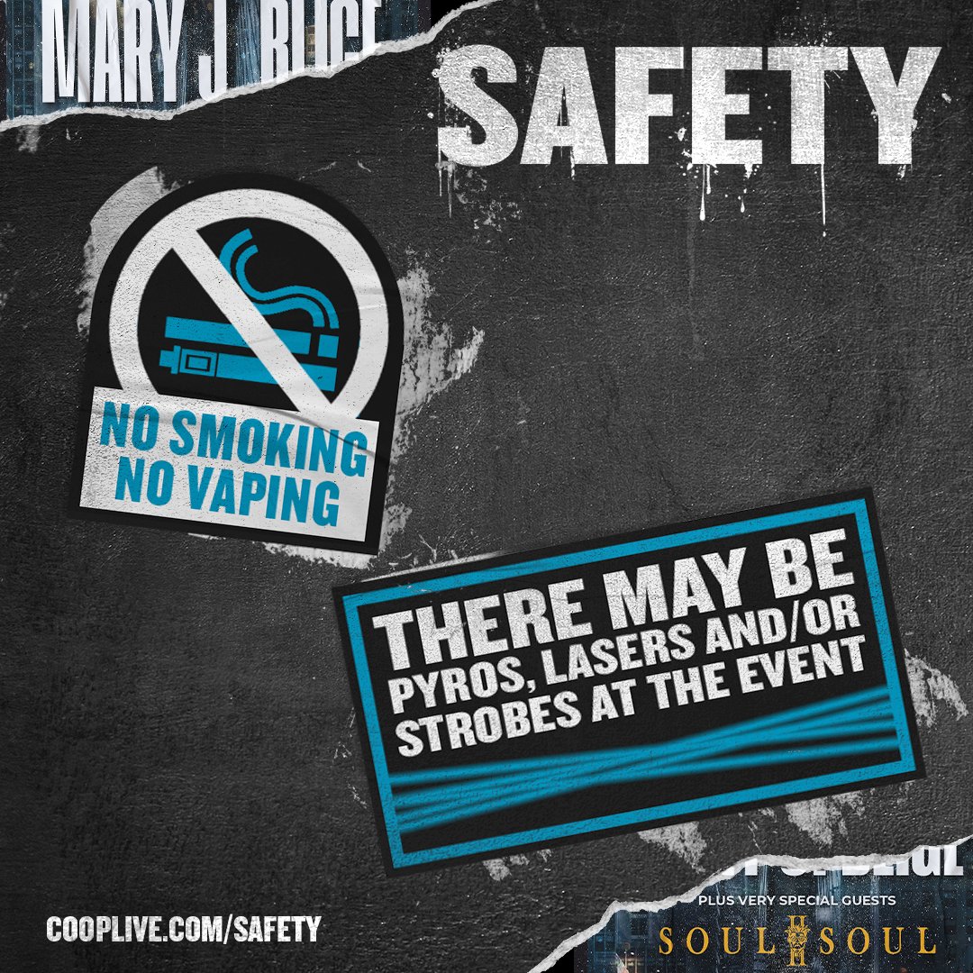 Know before you go to Mary J Blige 🪩

🚗Book official Vertumotors parking here - ow.ly/Hb6q50WjEQg

🕺Upgrade your night to the Co-op Backstage Club and get early entry, a complimentary drink, private seating/dining and much more!  
Tickets here - ow.ly/Glrr50WjEQh
