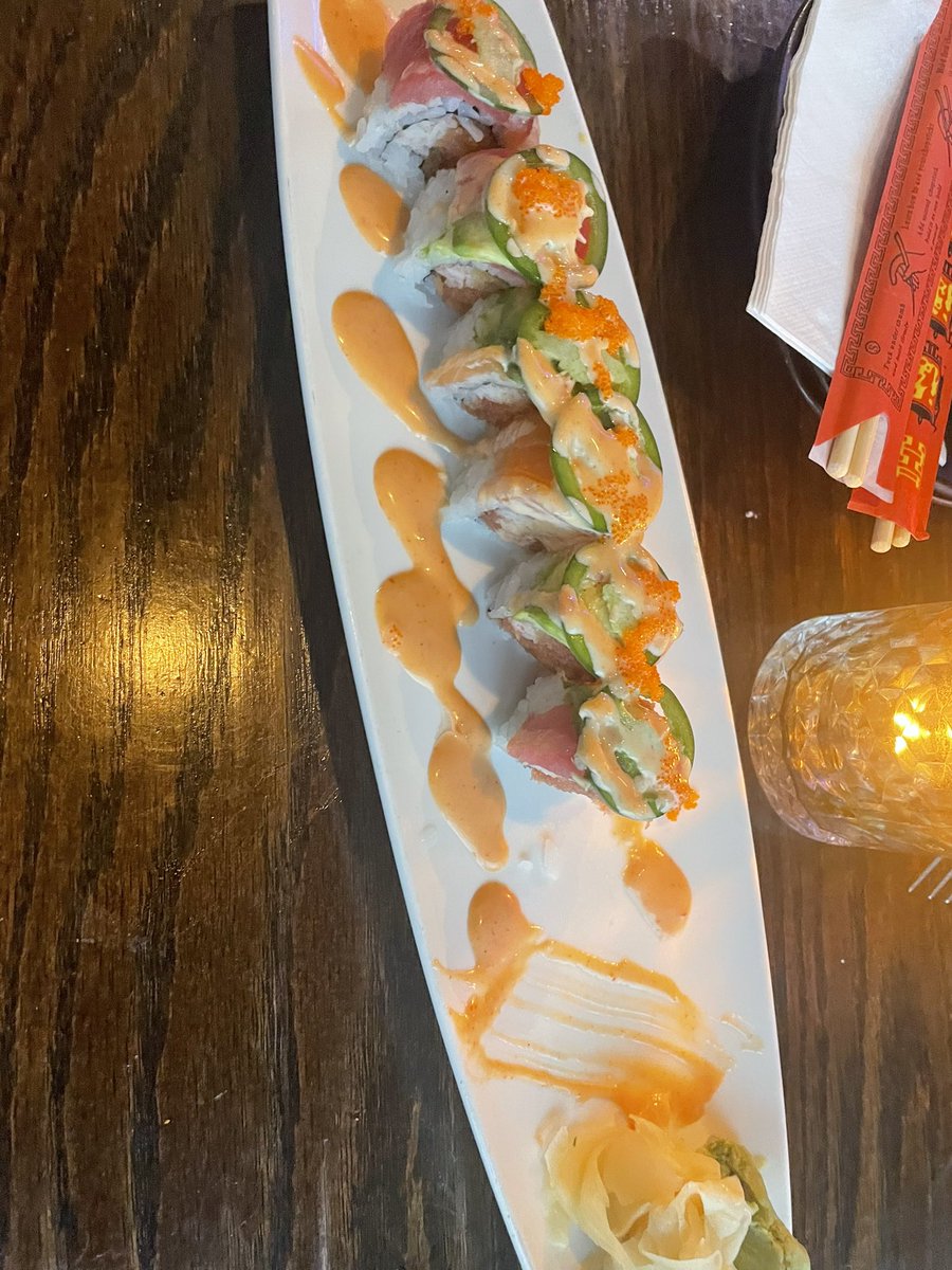 trobotham's tweet photo. ❤️ #sushi #myrtlebeach #saki https://t.co/s0ZhpuHFfS