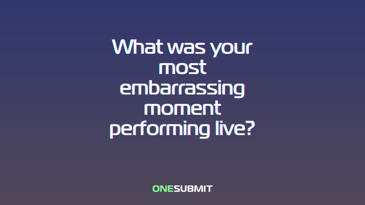 one_submit's tweet image. Share your stories: What was your most embarrassing moment performing live? We can&apos;t wait to hear all about it!  #LivePerformanceFails #EmbarrassingMoments #independentartists