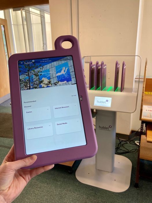 Cork City Libraries (@corkcitylibrary) on Twitter photo Did you know that some of our libraries have tablets you can use during your visit? 
Browse the internet, check your socials, and dive into our digital resources with our new tablets! 
Simply borrow one with your library card from our self-service Hublet.
#CorkCityLibraries Did you know that some of our libraries have tablets you can use during your visit? 
Browse the internet, check your socials, and dive into our digital resources with our new tablets! 
Simply borrow one with your library card from our self-service Hublet.
#CorkCityLibraries